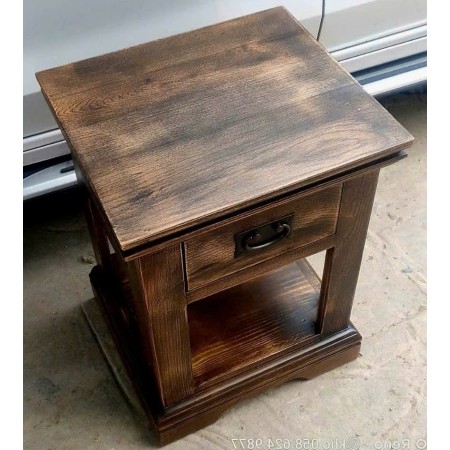 Dark Walnut Oil : Tủ Gổ Sồi 1 Ngăn Kéo